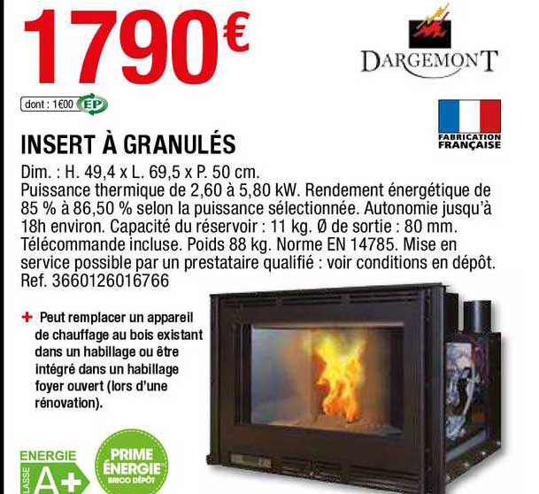 insert à granulés dargemont