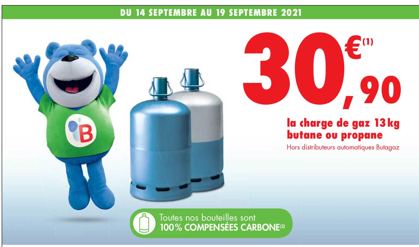 la charge de gaz 13 kg butane ou propane