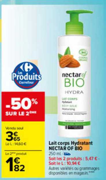 Lait Corps Hydratant Nectar Of Bio