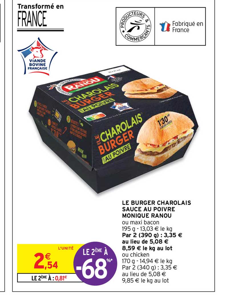 le burger charolais sauce au poivre monique ranou
