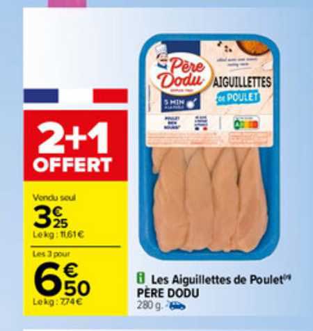 les aiguillettes de poulet père dodu