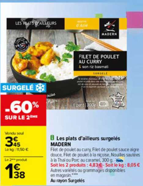 les plats d'ailleurs surgelés madern