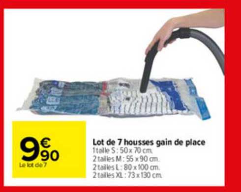 lot de 7 housses gain de place