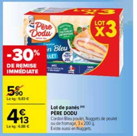 lot de panés père dodu