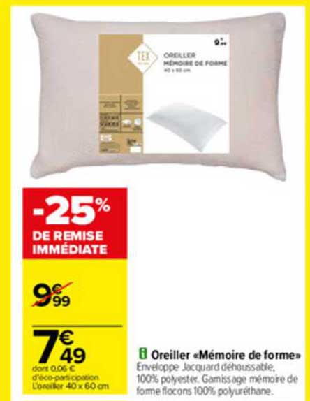Oreiller "mémoire De Forme"