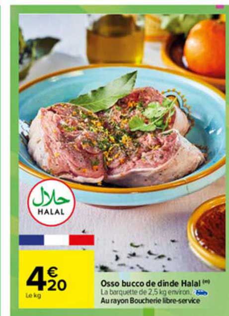 osso bucco de dinde halal