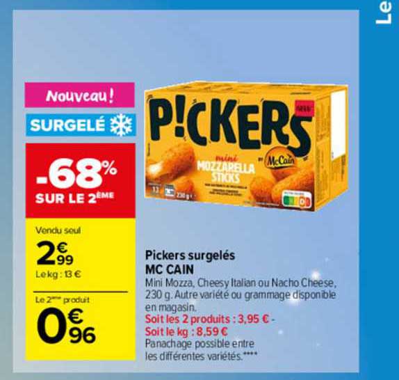 pickers surgelés mc cain