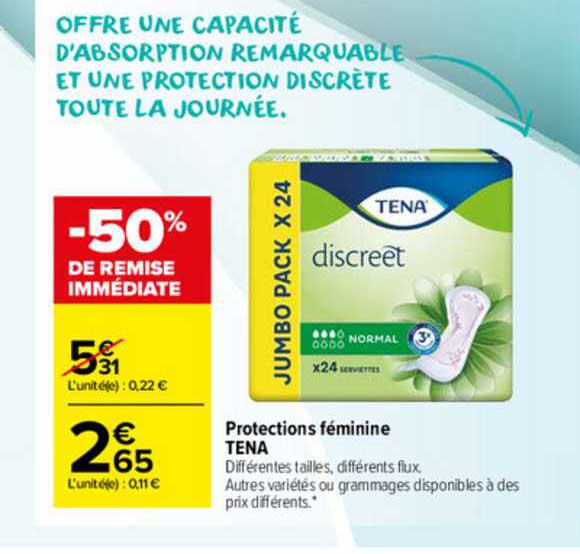 protections féminine tena