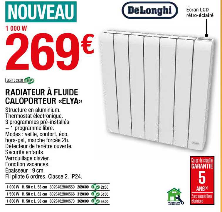 radiateur à fluide caloporteur «elya»