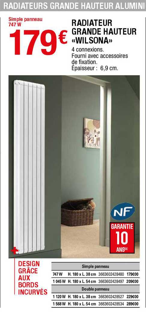 radiateur grande hauteur «wilsona»