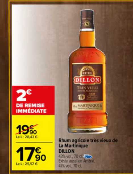 rhum agricole très vieux de la martinique dillon
