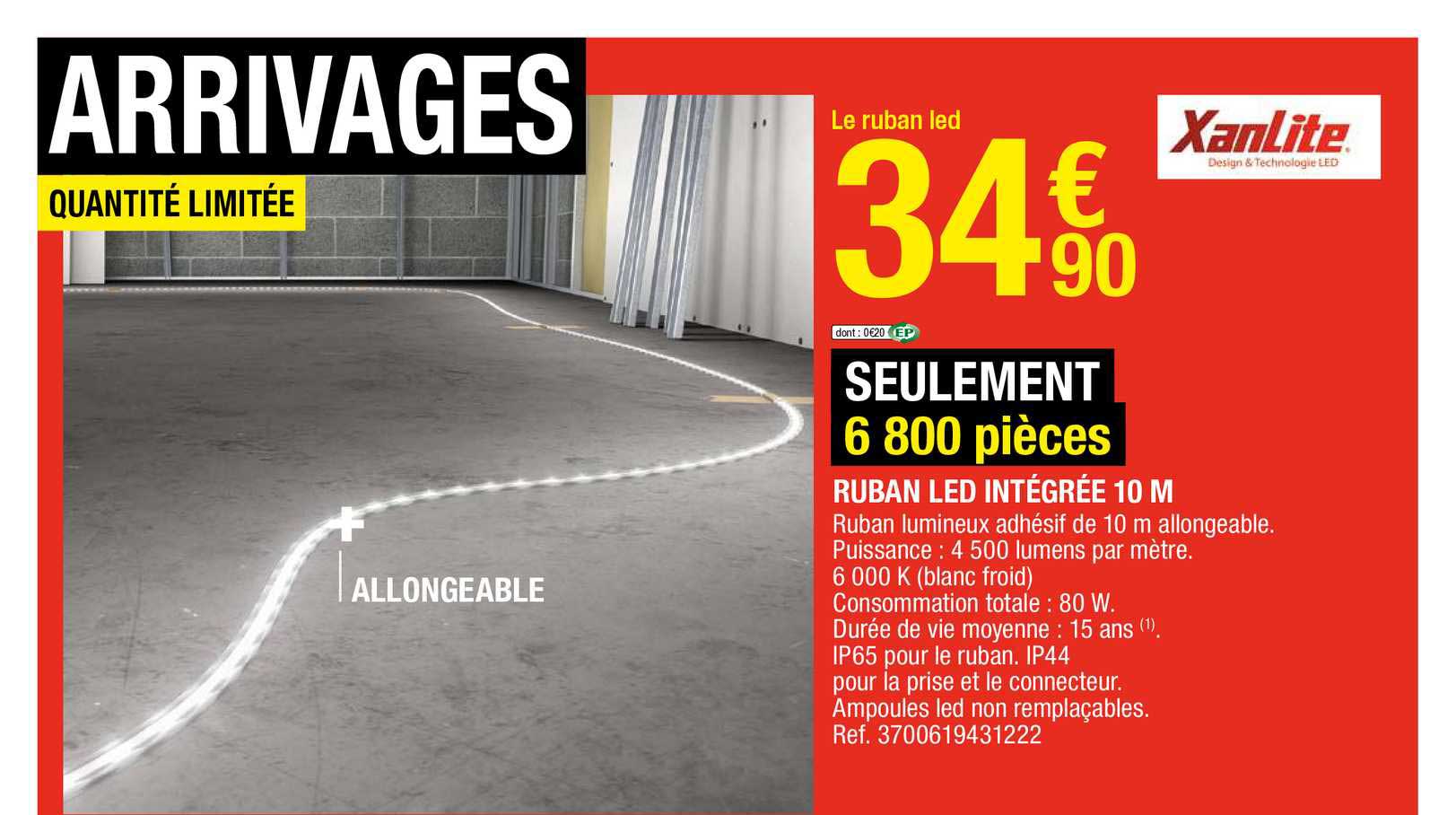 ruban led intégrée 10 m xanlite