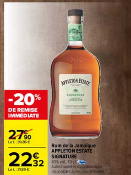 rum de la jamaïque appleton estate signature