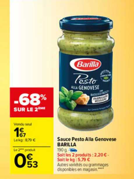 sauce pesto alla genovèse barilla