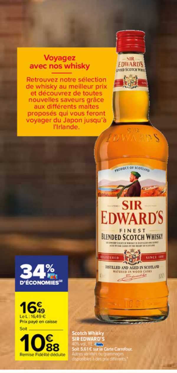 scotch whisky sir edward's