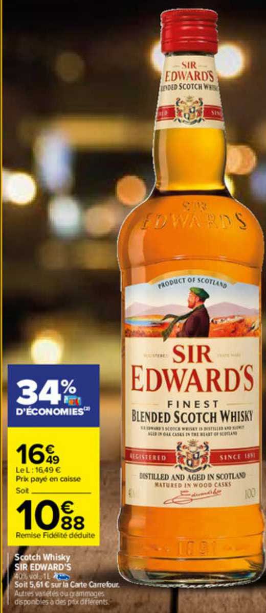 scotch whisky sir edward's