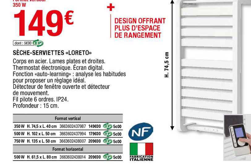 Sèche-serviettes «loreto»