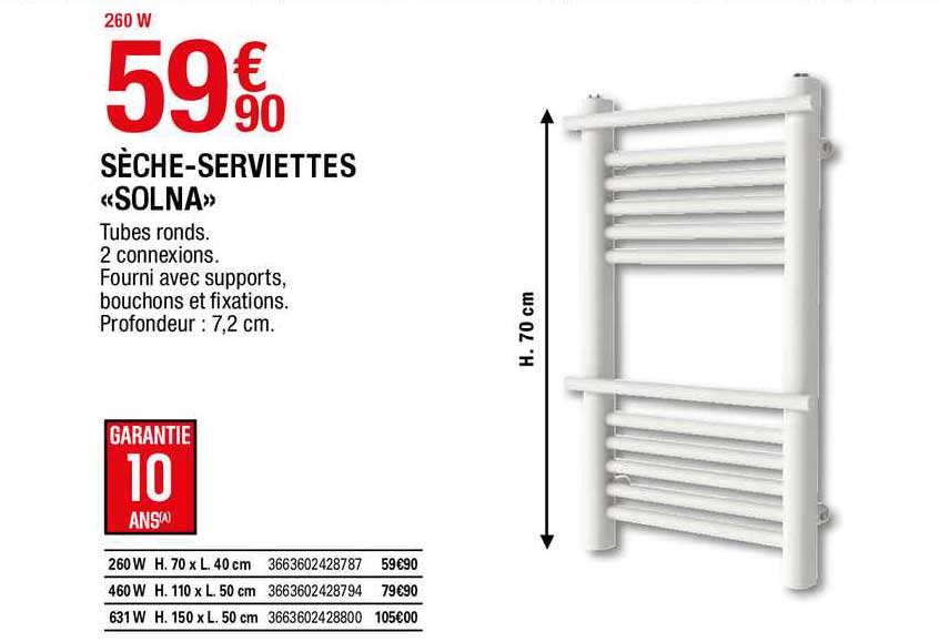 sèche-serviettes «solna»