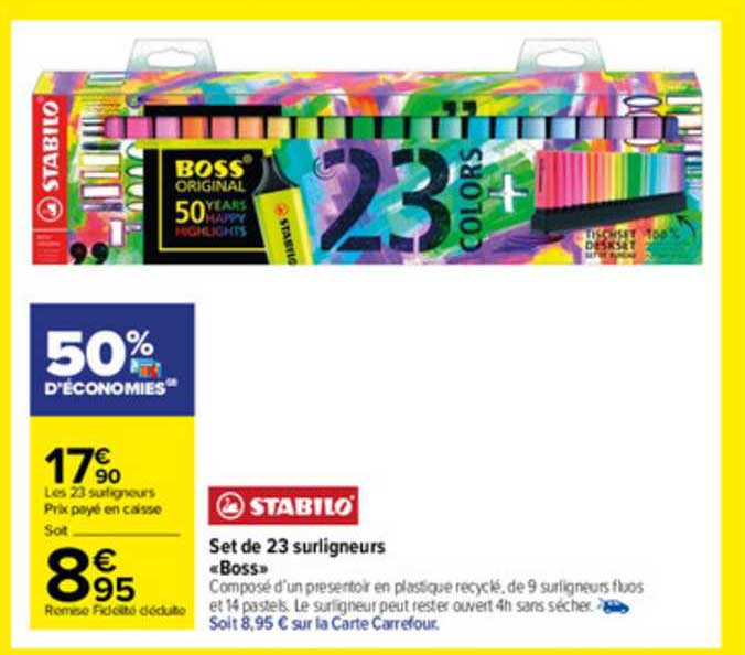 Set De 23 Surligneurs «boss» Stabilo
