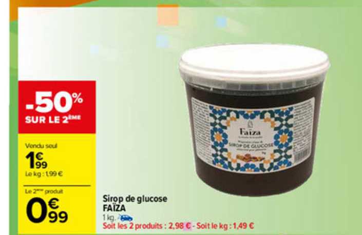sirop de glucose faïza
