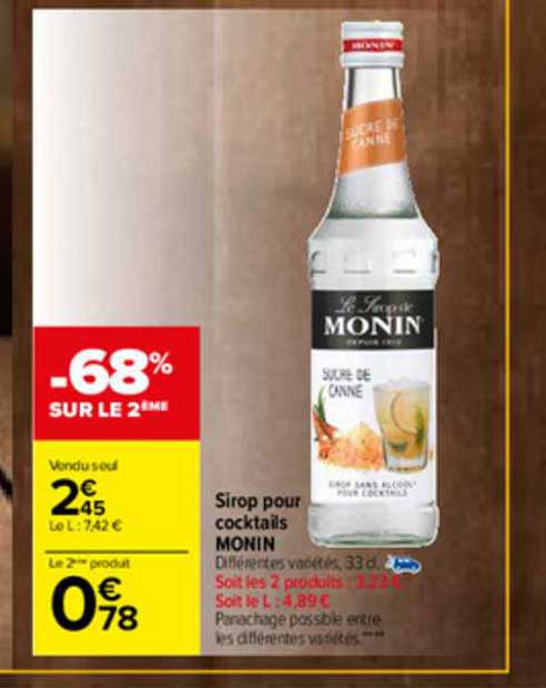 Sirop Pour Cocktails Monin