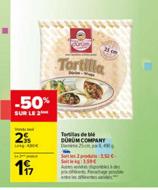 tortillas de blé dürüm company