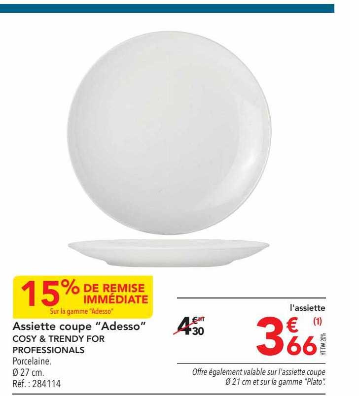 assiette coupe "adesso" cosy & trendy for professionals