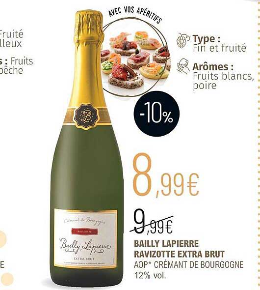 bailly lapierre ravizotte extra brut aop crémant de bourgogne 12% vol.