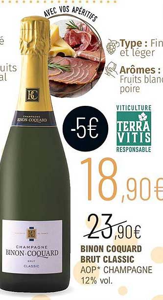 binon coquard brut classic aop champagne 12% vol.