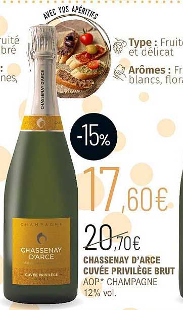 chassenay d'arce cuvée privilège brut aop champagne 12% vol.