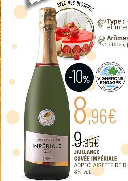 jaillance cuvée impériale aop clairette de di 8% vol.