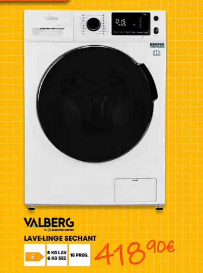 lave-linge séchant valberg