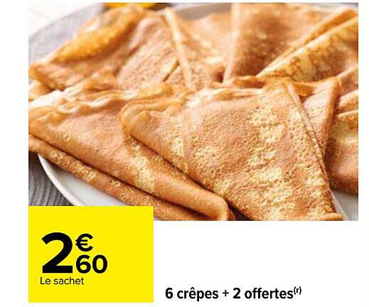6 crêpes + 2 offertes