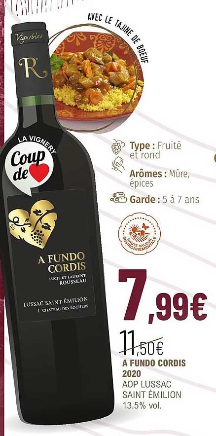 a fundo cordis 2020 aop lussac saint émilion 13.5% vol.