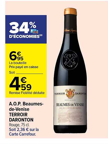 a.o.p. beaumes-de-venise terroir daronton