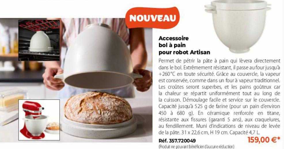 accessoire bol à pain pour robot artisan
