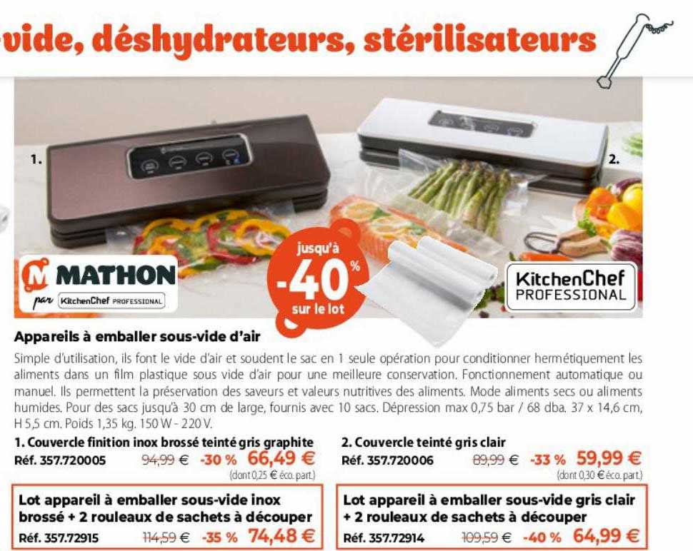 appareils à emballer sous-vide d'air mathon