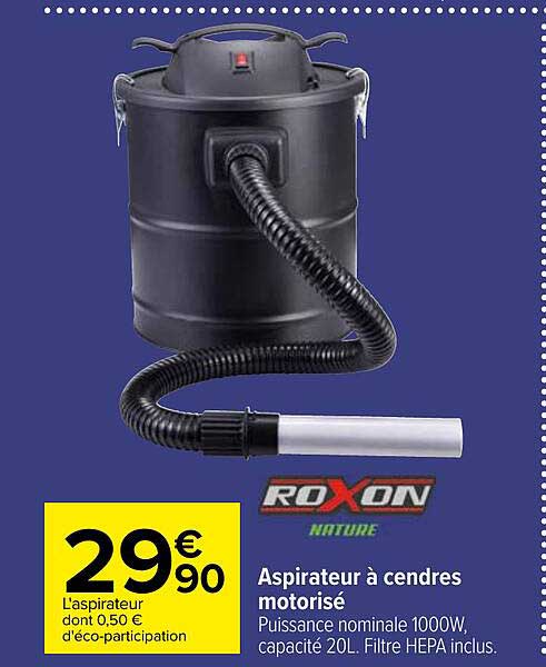 aspirateur à cendres motorisé roxon