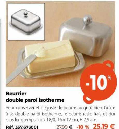 Beurrier Double Paroi Isotherme