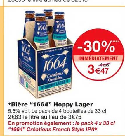 bière 1664 hoppy lager