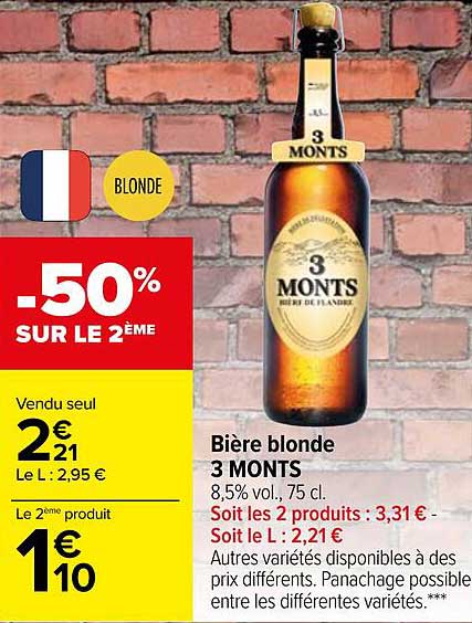 bière blonde 3 monts