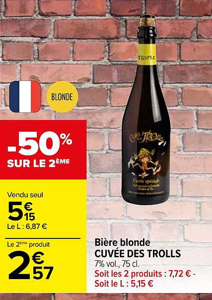 bière blonde cuvée des trolls
