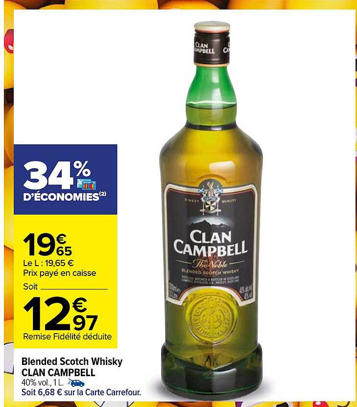 blended scotch whisky clan campbell