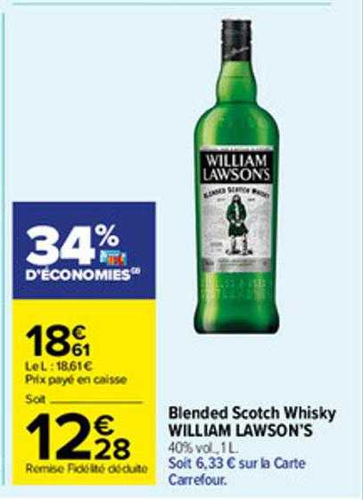 blended scotch whisky william lawson's