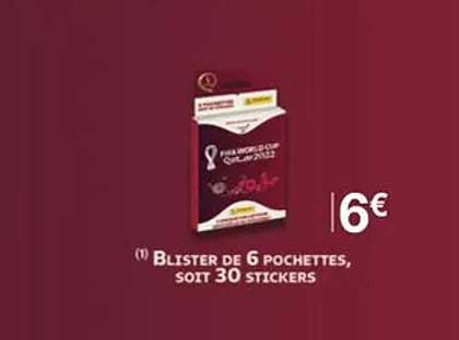 blister de 6 pochettes, soit 30 stickers