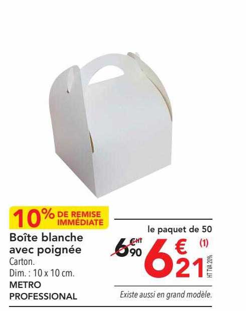 Boîte Blanche Avec Poignée Metro Professional