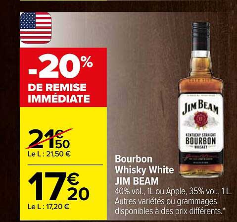 bourbon whisky white jim beam