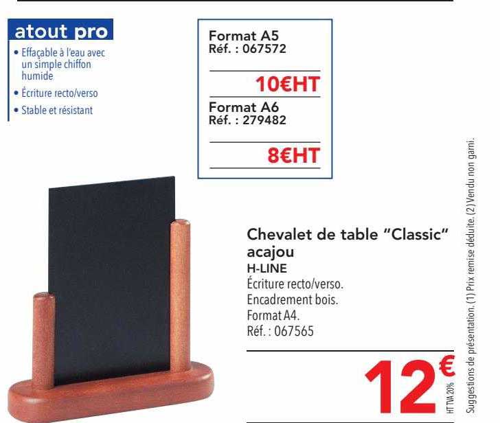 Chevalet De Table "classic" Acajou