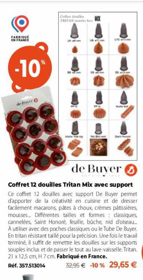 Coffret 12 Douilles Tritan Mix Avec Support De Buyer
