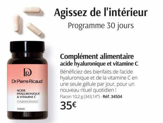 complément alimentaire acide hyaluronique et vitamine c